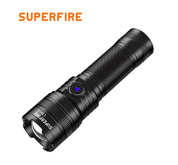 Linterna de zoom telescópico recargable SUPERFIRE L16-T/L16-X