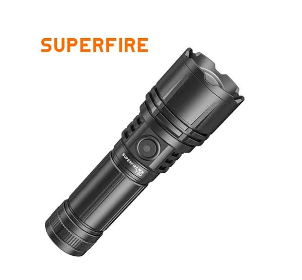SUPERFIRE Y20 1200 lúmenes linterna de largo alcance de alta potencia recargable