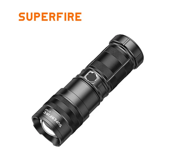 SUPERFIRE GT60 Lúmenes 1680 Zoom Linterna de Alta Potencia