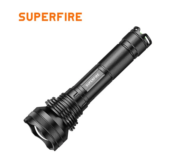 SUPERFIRE L3-P90 2700 lúmenes 36W Linterna recargable LED con zoom
