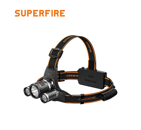 Faro delantero recargable SUPERFIRE HL33 500 Lúmenes 18650