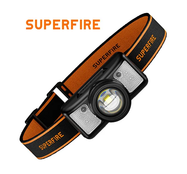 Faro delantero SUPERFIRE HL91 310 Lumen con luz blanca y roja