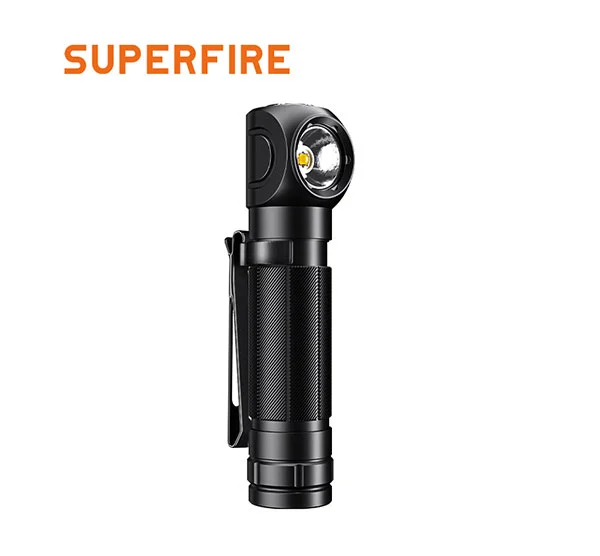 Linterna recargable de ángulo recto 18650 SUPERFIRE TH04 90 grados