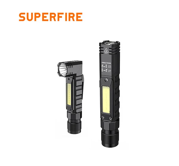 Luz DE TRABAJO COB recargable multifuncional SUPERFIRE G19 con base magnética