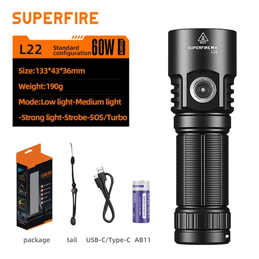 Linterna superbrillante SUPERFIRE L22