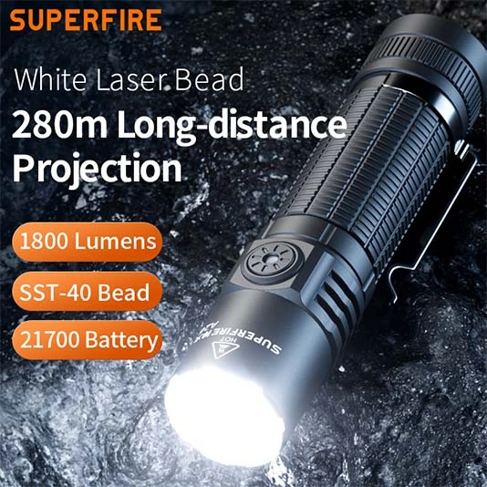SUPERFIRE A26 linterna de alto brillo