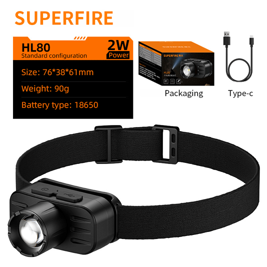 Faro delantero con zoom SUPERFIRE HL80