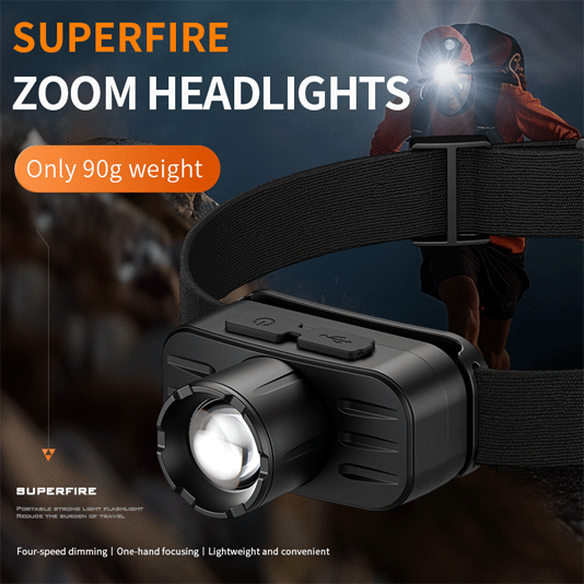 Faro delantero con zoom SUPERFIRE HL80