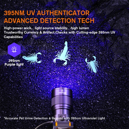SUPERFIRE HZ01 Versátil UV Zoomable Faro