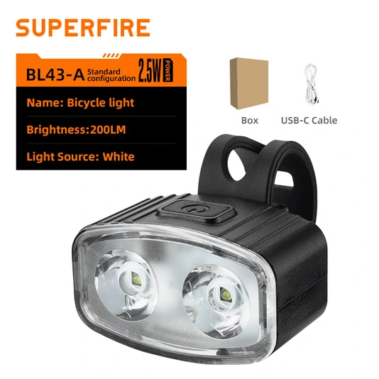 Luz de bicicleta recargable SUPERFIRE BL43 Series