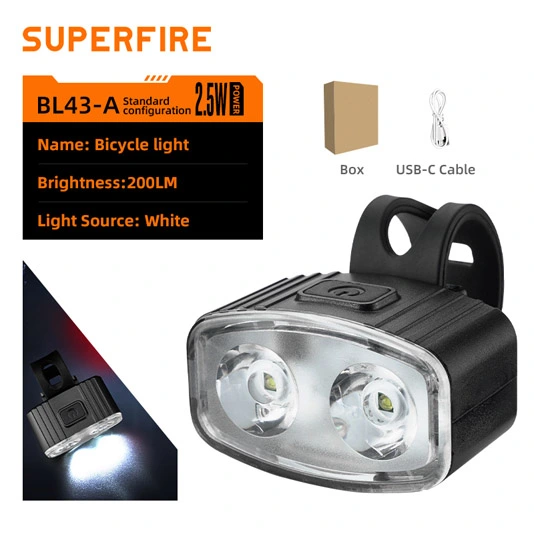 Luz de bicicleta recargable SUPERFIRE BL43 Series