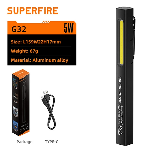 Luz de Trabajo Portátil SUPERFIRE G32